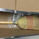 Corn Broom with Wood Handle Heavy Duty Indoor Outdoor Broom (1 1/4 Inch Handle)