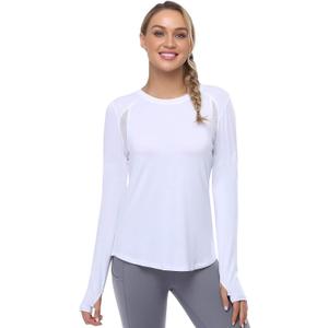 Muzniuer Long Sleeve Workout Tops for Women-Plain Long Sleeve Shirts Yoga Tops Gym Sports T-Shirt with Thumb Hole (X-Large)