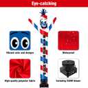10FT Tall Barber Shop Inflatable Tube Man Wacky Wavy Dancing Guy with 3/4 HP Weather-Resistant Blower (12''Diameter) for Outdoor Decoration Advertising Business Promotion