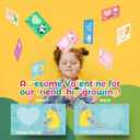 30 Packs Valentine's Day Cards with Mochi Squishy Toys, Mini Kawaii Stress Relief Squishy Toys Sets for Kids, Valentine's Day School Classroom Prizes, Valentine Exchange Gift