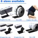 Hook and Loop Tape 1in x 20ft, Slef Adhesive Interlocking Strip, Mounting Tape Heavy Duty Adhesion, Picture Hanging Strips Fastener, Double Sided Carpet & Rug Fixation