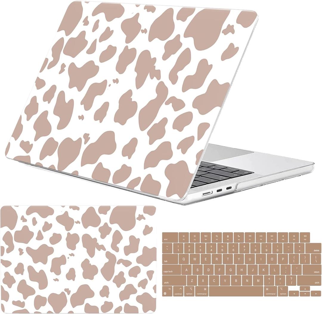 Compatible with MacBook Air 13.6 inch Case 2022-2025 Release M4 A3240 M3 A3113 M2 A2681,Sturdy Protective Laptop Hard Shell &Keyboard Cover for MacBook Air 13 inch CaseBrown Cow