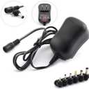 1PC AC to DC 3-12V Adjustable Power Supply Adapter 12W 1A Multi-Function Power Adaptor with 6 Plugs