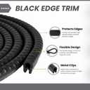 Edge Trim Black Small, Fits 1/16 Inch (20 Feet)