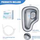 Inflatable Portable Shampoo Bowl, Hair Washing Bowl with Drain Hose & Neck Support, PVC Inflatable Shampoo Bowl for Bedridden Patients, Disabled, Seniors, Kids, Home Care
