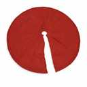 Christmas tree skirt,red, yarn knitted, holiday, (55 inches ) oversized