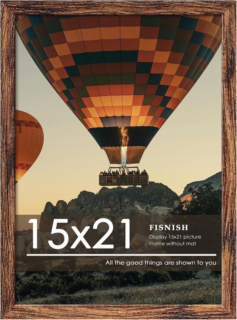 15x21 Picture Frame, Classic Brown Poster Frame, 1 Pack