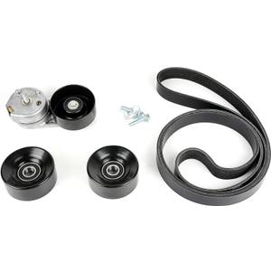 Idler Pulley and Belt Tensioner Kit Serpentine Belt Kit for Ford F250 F350 F450 F550 Super Duty 2008 2009 2010 6.4L V8 DIESEL Replaces 90K-39051 90K39051 K080865HD 8PK2200 39051 36354 36492