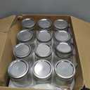 Encheng 32 oz Wide Mouth Mason Jars with Lids and Bands, 12 Pack Clear Glass Canning Jars for Fermenting, Preserving, Quart Size Large Mason Jars for Jam, Pickling, Meal Prep, DIY Crafts