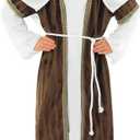 fun shack Boys Shepherd Costume for Kids, Joseph Costume for Boys, Shepherd Boy Outfit, Nativity Dress-Up (Large, Brown)