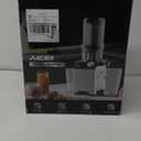 Cold Press Juicer, Juicer Machines with 4.35'' Wide Feed Chute, Stainless Steel Slow Masticating Juicers Easy to Clean, Vegetables & Fruits Juice Extractor, High Juice Yield, Gray Knob