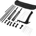 Aramox 120 Inch Projector Screen, 16:9 HD Anti Crease White Polyester Portable Outdoor Movie Screen with Dual Tripod for Home Theater Office Classroom Presentations