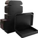 12x9x2 Black Shipping Boxes Small - 25 Pack Corrugated Cardboard Mailer Boxes for Packaging, Mailing, Gift Giving | Sturdy, Recyclable, Perfect for Small Business Supplies, Ecommerce