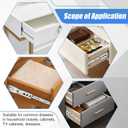 18 inch Drawer Slides 4 Pairs (8pcs) Full Extension Ball Bearing Drawer Rails Side Mount 3 fold Metal Dresser Runners for File Cabinet Trash Can Kitchen Wardrobe Glides 18" Silver 100 LB Capacity