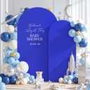 Royal Blue Arch Backdrop Cover, Set of 2 Spandex Fitted Stretchy Arch Stand Covers, 2-Sided Round Top Chiara Backdrop Cover for Party Birthday Ceremony Banquet Baby Shower Banquet Arch Decoration