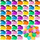 24 Pack Rubber Frogs Bulk Squeak and Floating Rubber Bath Toy Mini Floating Frogs with Sunglasses for Baby Shower Birthday Party Favors Classroom Exchange Gifts Spring Prizes, Colorful