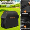 Grill Cover for Outdoor Grill, Universal Fit Oxford Waterproof BBQ Cover for Outside, Anti-UV Barbecue Gas Cover with Adjustable Hem for Weber, Nexgrill, Expert Grill and More (53" - 58")