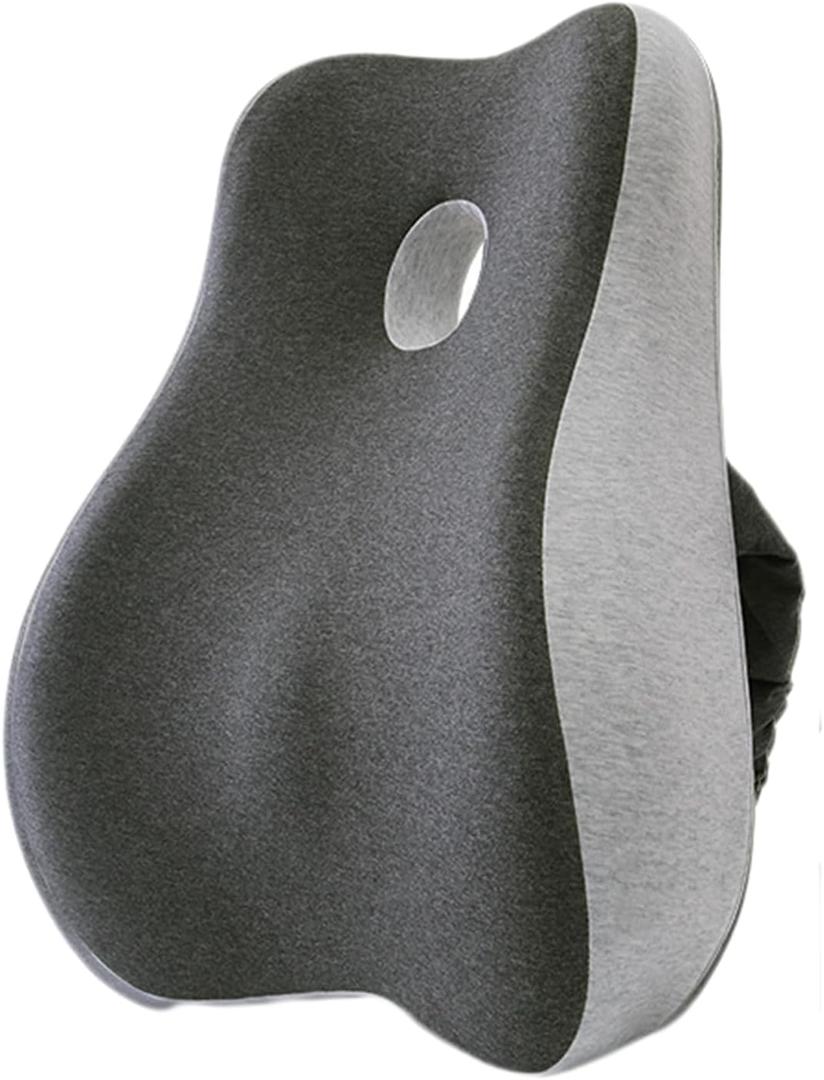 Lumbar Support Pillow for Office Chair Back Support Pillow Recliner Memory Foam Back Cushion Double Adjustable Straps,A2