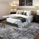 DMOYEST Area Rug Living Room Rugs - 9x12 Large Soft Indoor Neutral Modern Abstract Low Pile Washable Rug Carpet for Bedroom Dining Room Farmhouse Home Office - Grey