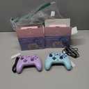 Wireless Switch Controller for Switch/Switch 2/Lite/OLED/PC Controller with 2.4G Adapter, 2 Pack Switch Controller with Hall Joysticks & Hall Triggers, Switch Pro Controller with Wake-up, 2 Back Programmable Buttons, Turbo Function (Lake Blue+Purple)