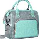 IDEATECH Large Insulated Lunch Bag for Women -12L Adult Lunch Box Wide Opening with Shoulder Strap - Leakproof Cooler Tote Bag for Office Work, Picnic & Travel, Cute Gifts for Women, Mom (Teal)