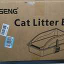 Stainless Steel Cat Litter Box, Extra Large XL Odor Free Metal Litter Box with High Sides Lid, Open Top Litter Pan Include Scoop Easy Cleaning Kitty Cat Box Anti-Urine Leakage, Non-Sticky