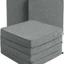 Outdoor Chair Cushions, Water-Resistant & Fade-Resistant, Patio Furniture Square Seat Replacement Chair Pads with Ties, Removable Cover, Non-Slip Bottom, Set of 6, 19 x 19 Inch, Dark Grey