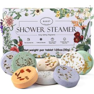 Shower Steamers Aromatherapy Blriet, Stocking Stuffers for Women, Teen Girls, Wife and Her, Christmas Gifts for Women and Mum, White Elephant Gifts for Adults, Birthday, Spa - 8 Pack