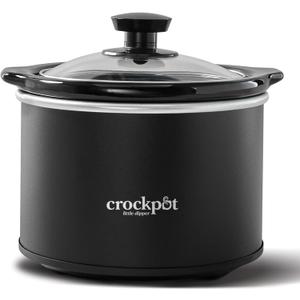 Crock-Pot 1.5-Quart Slow Cooker, Personal-Size Slow Cooker for Dips, Sauces, Appetizers, & Meals, Removable Dishwasher-Safe Stoneware, Black
