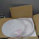 LED Semi Flush Mount Ceiling Light Fixture,White Gold,36W,15.75 in