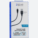 ZGear Extended Length Sync Charge Cable for Micro USB Durable Tangle Resistant Braided Cable 6ft.