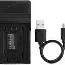 Norifon NP-FH50 USB Charger for Sony DCR-DVD108 DCR-DVD610 DCR-DVD105 DCR-HC21 DCR-HC52 DCR-HC38 DCR-SR45 DCR-SR47 DCR-SX85 DCR-SX45 DCR-SX44 HDR-SR11 HDR-SR12 HDR-XR160 Camera and More