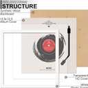 Fxojyvo Vinyl Record Frame for the Wall Display Album Cover, White 12.5 x 12.5 Frame for any 12 Inch LP Record with Cover - 2 Packs/White