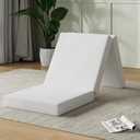 Novilla Foldable Mattress, Single Size Comfort Foam Trifold Mattress with Cloud Design Cover, 4 Inch Folding Mattress for Back Pain Relief, Suitable for Camping, RV Travel, 75"x25"x4"