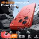 Magnetic for iPhone 17 Pro Max Case, [Matte Solid Color] [Full Camera Protection] Protective Case for iPhone 17 Pro Max - Red