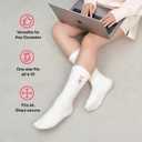 CoolMate GLOBAL Fuzzy Socks for Women Valetines Gift Box, Cozy, Soft, Stocking Stuffers, Comfy Cloud-Like Socks for Spa,Home (C-01. Santa White)