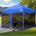 Quictent 10'x10 Pop up Screened Canopy Tent with Mosquito Netting, Portable Easy up Outdoor Screen House Shelter for Patio, Camping and Picnic, Includes Wheeled Carry Bag (Royal Blue)