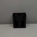 Richboom Acrylic Coffee Cup and Lid Storage Organizer Holder, 2 Compartments, Black