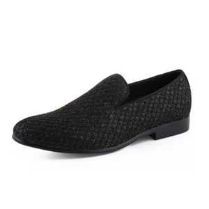 BOLANO SARLO GLITTER FORMAL LOAFERS, Size 12, Black