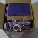 29 Pcs Bible Journaling Kit 16 oz Glass Cup Canvas Bag Leather Notebook Highlighters and Pens Sticky Note Tapes Grandparents Gift Bible Study Supplies for Teacher Women Nurse(Boho, Purple)