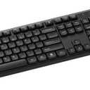 Rapoo X2100 Quiet Wireless Keyboard and Mouse Combo, 2.4GHz USB Receiver, 12 Multimedia Keys, Spill-Proof, Full-Sized, Compatible with PC, Laptop, Black