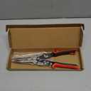 TOOLEAGUE 12" Aviation Tin Snips with Forged Blade, Heavy Duty Long Straight Cutters Shears for Cutting Sheet Metal, Aluminum & DIY Projects.