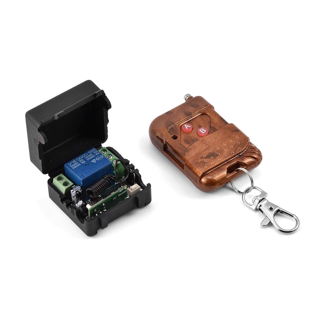 DC 12V 10A Single Channel Relay RF Switch Kit, 315MHz Receiver with Remote Control Transmitter for Home