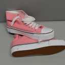 Womens High Top Canvas Sneakers,Lace-up Canvas Shoes,Casual Tennis Walking Shoes, Size 6,5