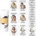 36 Pack Funny Style Reusable Cleaning Cloths Washable Cotton Kitchen Towels for Home(Retro)