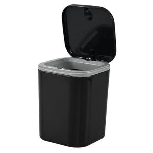 Mini Trash Can, Small Trash Can, 0.5 Gallon Mini Wastebasket Container Bin for Desk, Countertop- Black