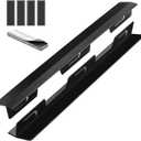 Anti-slip Not Sharp Stove Gap Covers Stainless Steel 2PCS 13.8"~27.6" Adjustable Oven Gap Filler for Counter Stove Guards Effectively Protect Cooktop Trim Kit Suitable for Uneven Surface