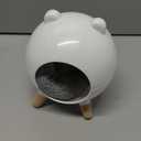 TUTU&LELE Hamster Hideout, Tiny House Hideout and Habitat, Space Elf Hiding Nest, Durable Hamster Bed with Round Thick Plush Pads, for Mice, Gerbils,Hamsters to Play, Sleep and Rest (White)