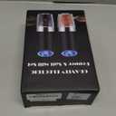 XinXu Gravity Electric Pepper and Salt Grinder Set, Adjustable Coarseness, Battery Powered with LED Light, One Hand Automatic Operation, Black -2 Pack