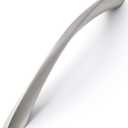 2 Pack Brushed Nickel Cabinet Pulls 6.3 Inch Arch Twisted Silver Handles Drawer Kitchen Cupboard Bathroom Dresser Cabinet Hardware Zinc Alloy